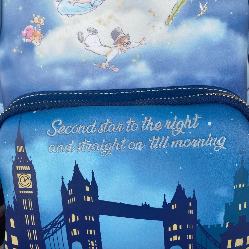 Loungefly Peter Pan Mini Backpack Used - image 5